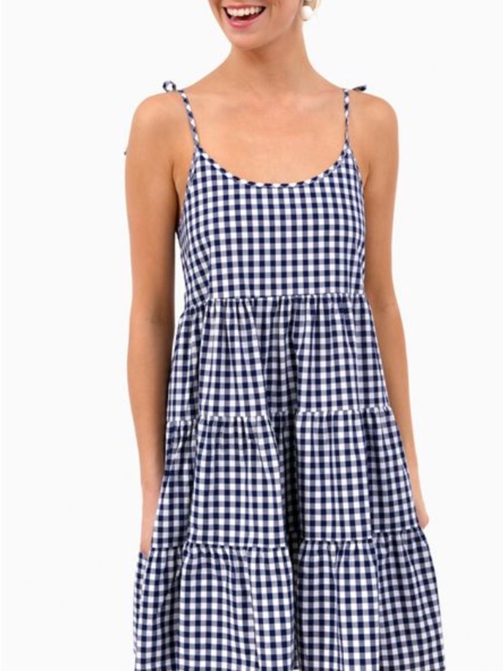 Vineyard Vines Tiered Gingham Beach Dress